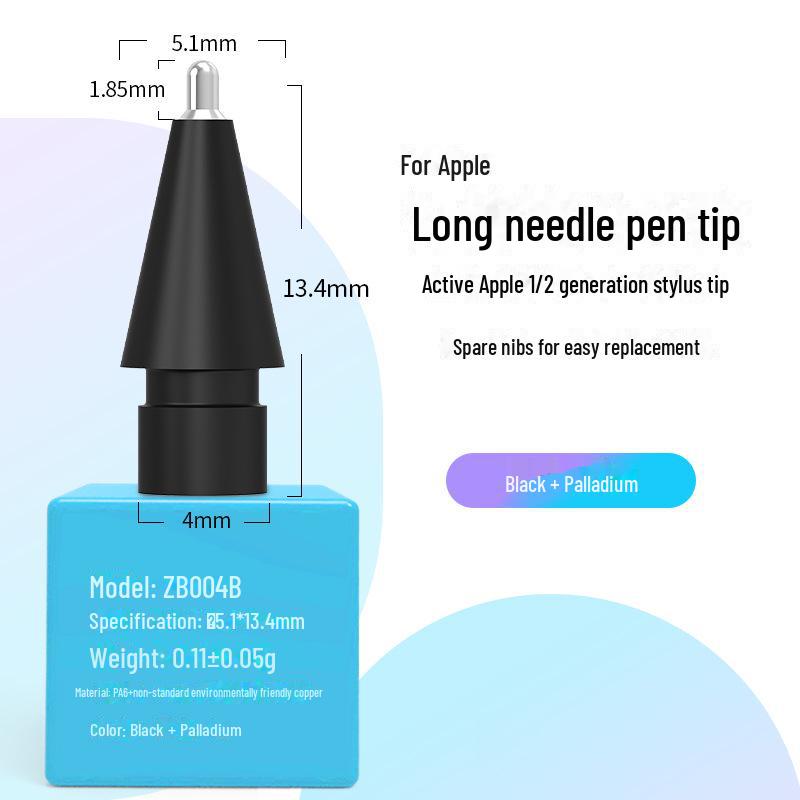 Apple Pencil Tip Replacement for 1st/2nd Gen, Transparent Modified Needle Tip, Paper-Like Film Compatible