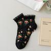 Spring/Summer New Women's Boat Socks with Cardline Thin and Breathable Short Socks 2024 Japanese Lace Lace Small Floral Boat Socks