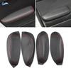 4pcs Soft Leather Armrest Cover For Kia K3 Car Interior Door Armrest Panel Skin Cover Stickers Trim with Tools