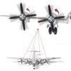NUOTIE Superfortress Little Boy Metal Bomber Model Kit Истребитель Второй мировой войны Литой сплав Модель самолета Винтажный истребитель Военный самолет Модель 1/144