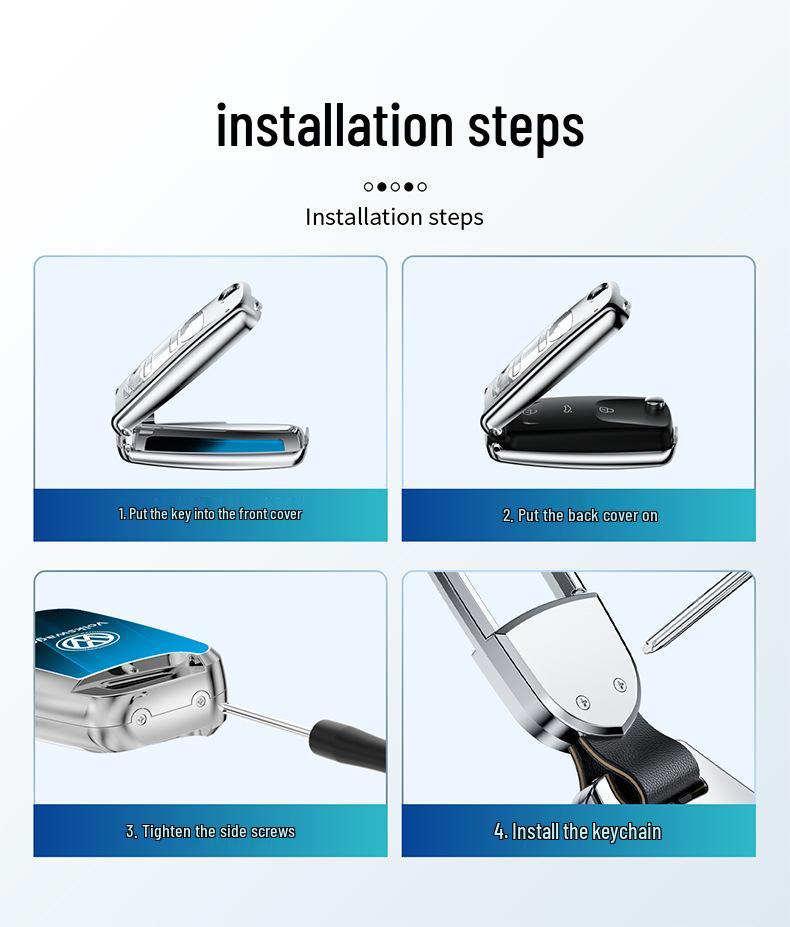 Volkswagen Lavida Key Case for Bora, New Sagitar, Lamando, T-Roc, Polo, Tiguan L - Protective Shell