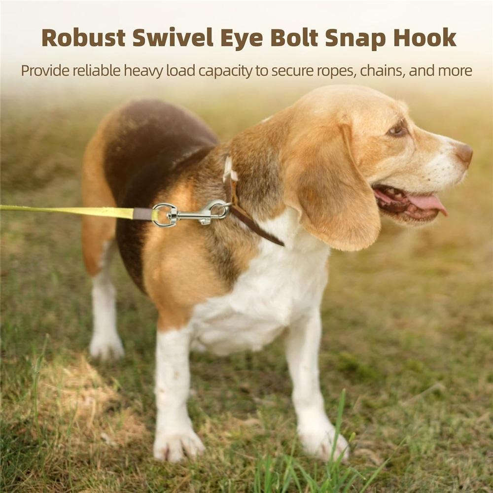 Поворотный крючок с ушком, карабин, односторонний зажим для флага, для крепления поводка и ошейника для домашних животных и других многоцелевых целей (2,75 дюйма, 4 шт. в упаковке)