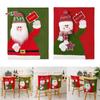 Christmas Chair Cover Cartoon Snowman Santa Home Table Dinner Covers Christmas Party 2024 New Year Home Decorations