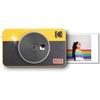 KODAK Mini Shot Combo 2 Retro C210R - Appareil Photo 5,3x8,6 Cm Instantané - 8 Incluses - LCD 1,7 Pouce - Bluetooth - Jaune & Noir