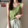 Женский летний дизайн трикотажный жилет-камисоль свободный покрой бюстгальтер чехол без рукавов короткий топ