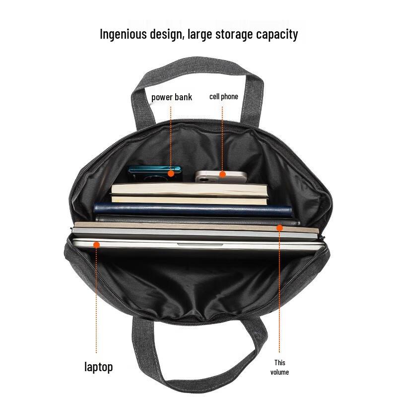 Deli 5590 Canvas Multi-layer Document Bag