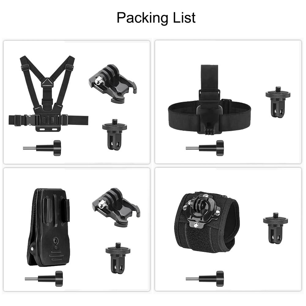 Accessories Kit for Insta 360 X6 X5 X4 X3 Chest Mount Head Strap Backpack Holder Wrist Strap for Insta360 X6 X5 X4 X3 Accessory 2