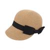 Casual hat bow dome equestrian hat cap women's travel sunshade sun protection beach straw hat top hat