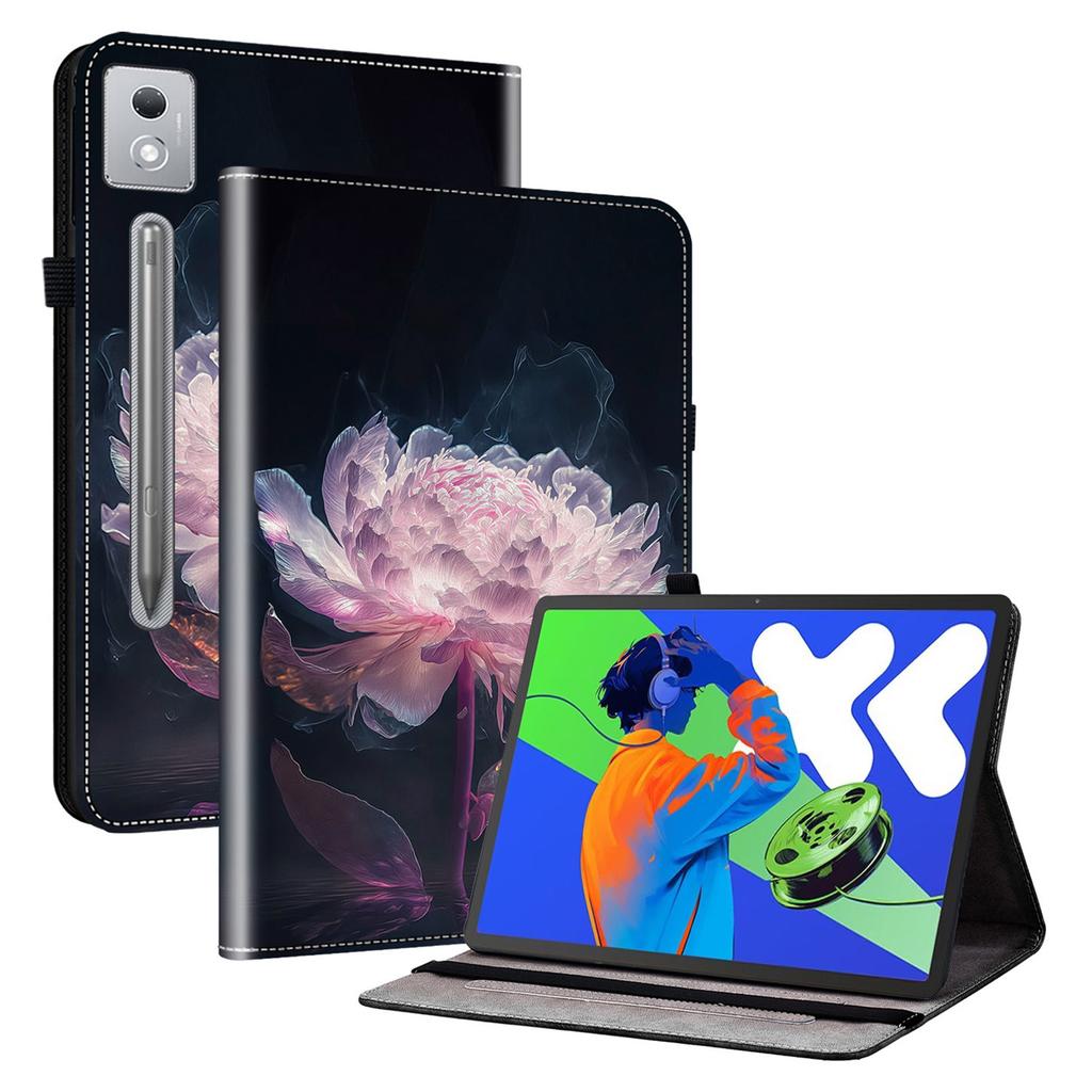 For Lenovo Tab P12 Pro 12.7 2025/Xiaoxin Pad Pro 12.7 (2025) Leather Case Pattern Printed Stand Tablet Cover with Card Slots