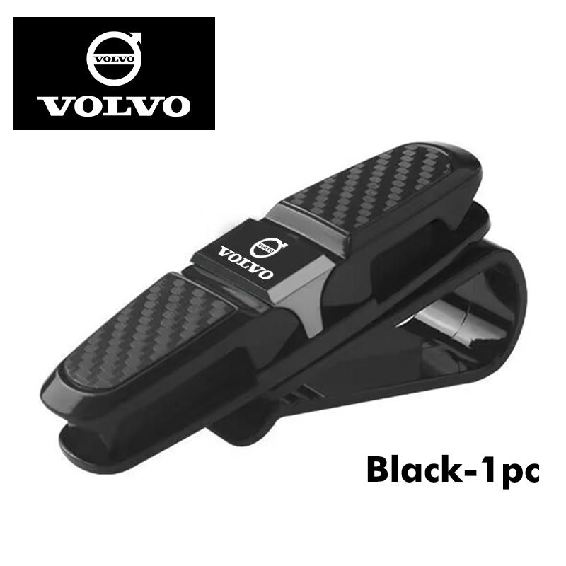 Carbon Car Eyeglass Holder Glasses Storage Clip Accessories For Volvo V40 V60 C30 C70 S60 S80 S90 XC40 XC60 XC70 XC90 T6 ari963