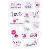 MégaCréa DIY - Gommettes mots girly de 3,5 à 9,5 cm 30 pièces