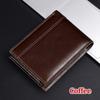 Fashion Business Mens Wallet Slim Credit Card Holder Genuine Leather Cowhide Transparent Window Multiple Card Slots Wallets