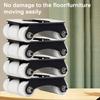 1 Set Furniture Lifter Mover Tool with Crowbar Heavy Duty Furniture Mover with 8 Wheels Household Appliance Roller Furniture Moving Dolly Slider