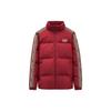 Lifestyle Series Striped Casual Short Stand Collar Warm Down Jacket Unisex Outerwear Red-Pepper 972348902-2