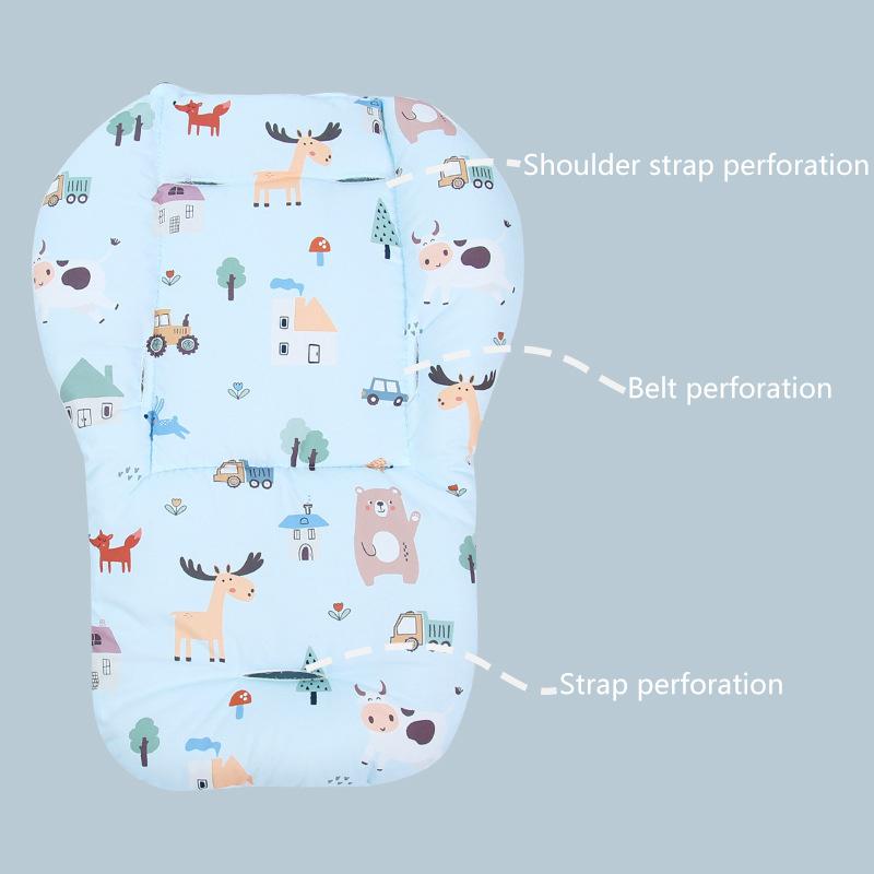 Baby Kids Highchair Cushion Pad Mat Booster Seats Cushion Pad Mat Feeding Chair Cushions Pad Stroller Cushion Mat Cotton