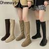Fashion Thigh High Women Boots Fashion Soft Leather Knee High Boots 2024 Female Square Heel Autumn Winter Girl's Boots Shoes