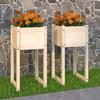 822123 vidaXL Planters 2 Pcs 40x40x81 Cm Solid Pine Wood