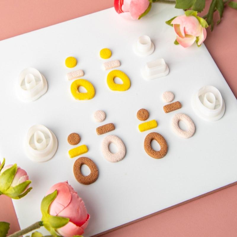 Мягкая керамика, резак для глины, геометрическая форма для вырезания сережек, пластиковая глина, форма для сережек, керамические инструменты для начинающих