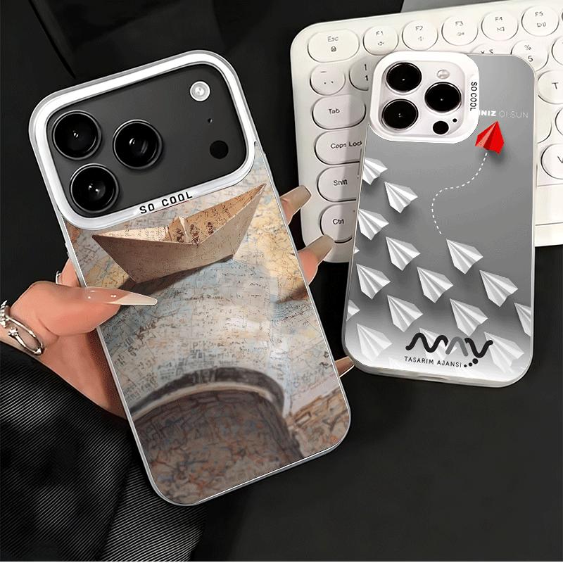 Бумажный Самолет Лодка Мечта Ударопрочный Чехол для Телефона для iPhone 17 Air 16 16E 15 Pro Max 14 Plus 13 Mini 12 Задняя Крышка Противоударный Fund