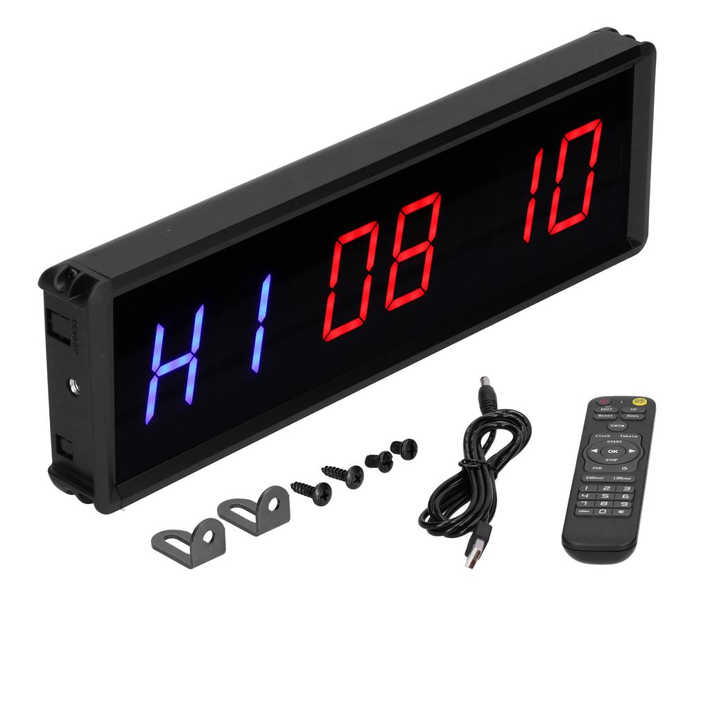 LED Interval Timer Gym Workout Count DownUp Clock Stopwatch for Fitness Exercising