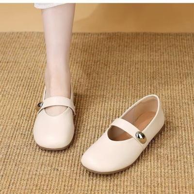 Ретро одинарная обувь маленькие кожаные туфли женские осенние новые универсальные на мягкой подошве Мэри Джейн на плоской подошве неглубокие туфли-бини