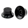 Musiclily Pro Guitar Top Hat Knob Inch Standard Bell Knob for USA Les Paul LP SG Gibson Electric Black of Guitar, (Set 4)