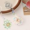 Ornament Crystal Pendant Sun Catcher Car Keyring Creative Rhinestone Flower Keychain Bag Charm