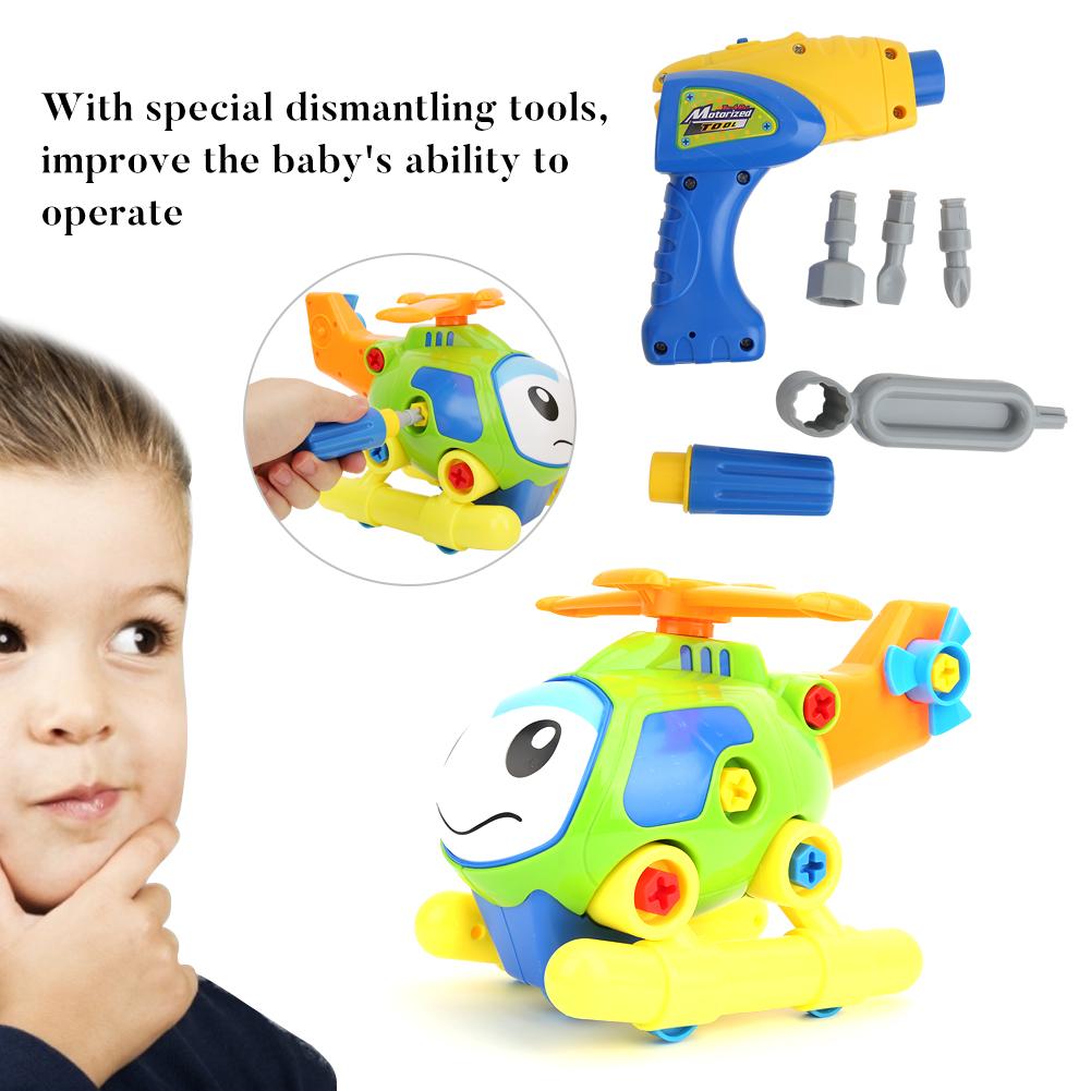 Детская сборная модель вертолета, игрушка с инструментом для снятия, головоломка, игрушка в подарок, мультфильм