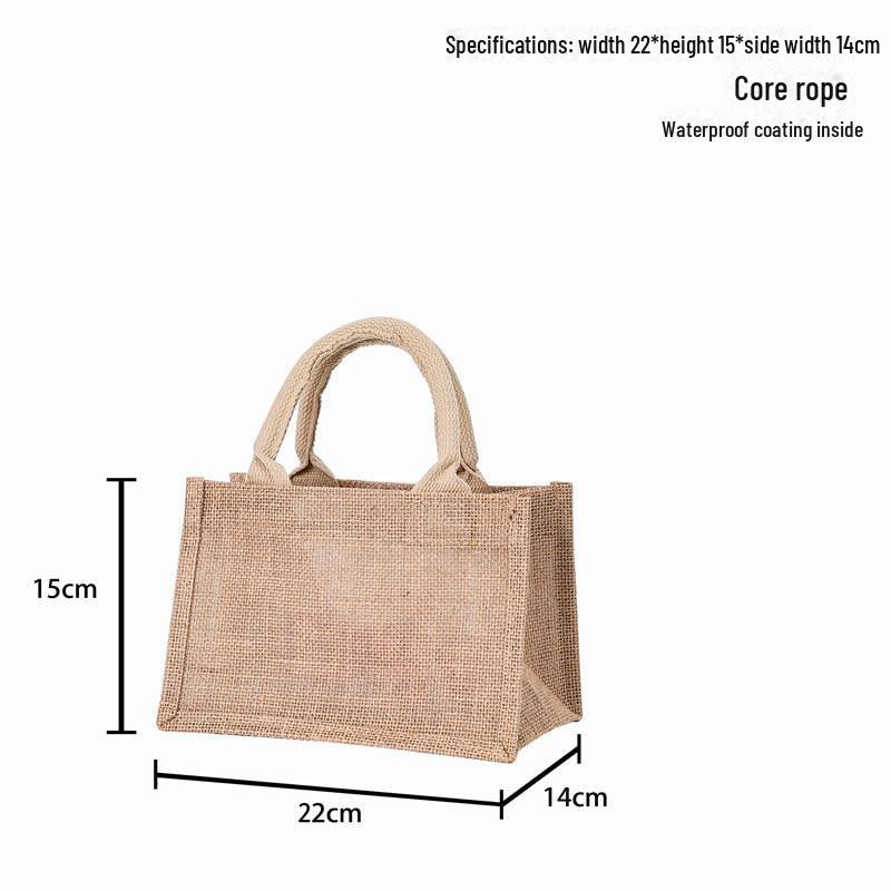 MUJI Burlap Hand-held Gift Bag - Stylish Blank Small Batch Shopping Bag