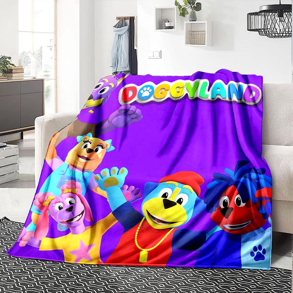 Doggyland Theme Printed Blanket - Perfect for Couch, Bed, Travel & Outdoor Use | Machine Washable, Cozy & Durable.