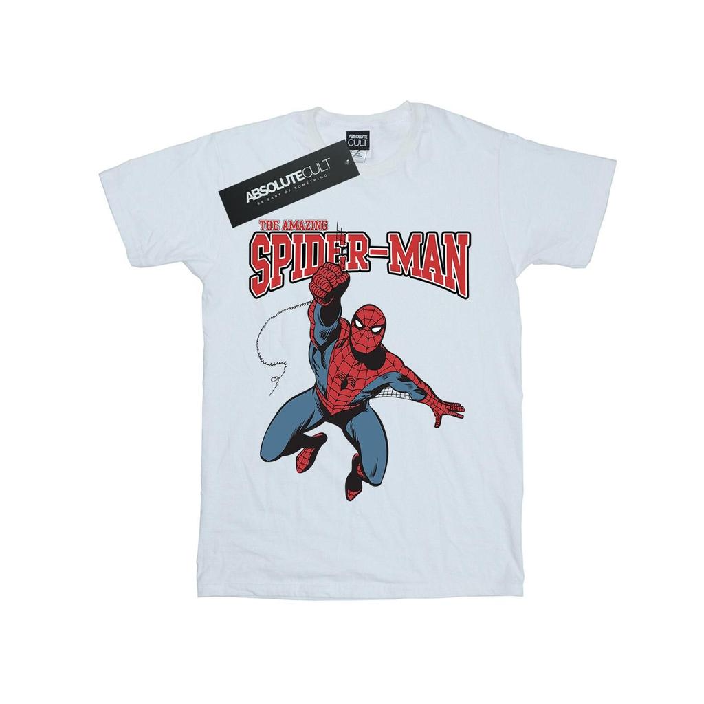 Marvel Womens/Ladies Spider-Man Leap Cotton Boyfriend T-Shirt