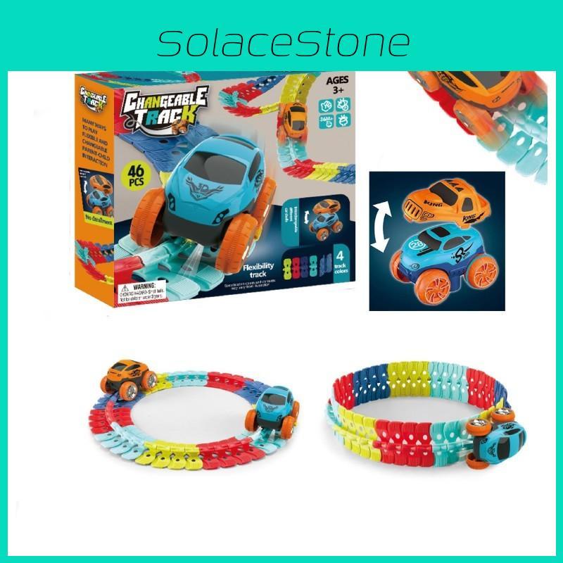 Magic Zero Gravity Car Track Play Set With Led Race Car And Glow In The Dark Rainbow Tracks Perfect Gift For Kids!