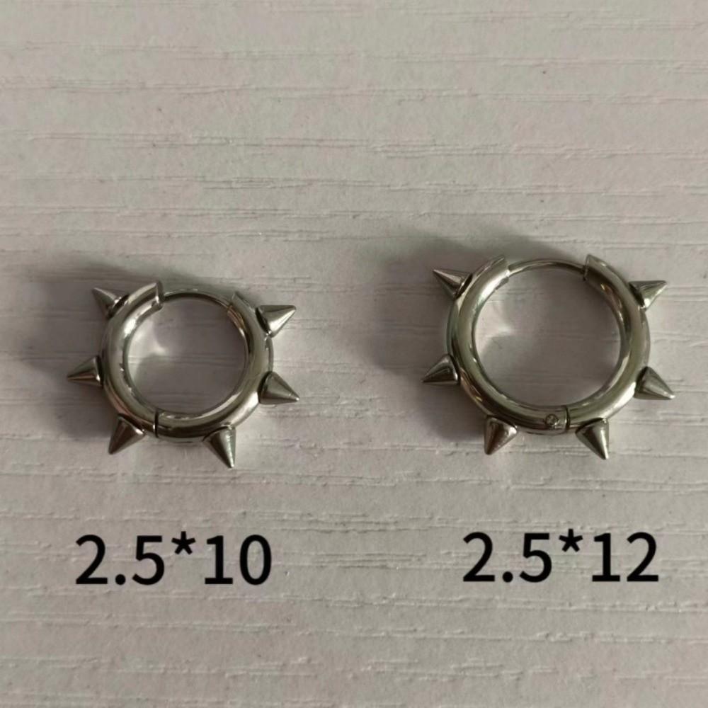 Серьги-кольца из нержавеющей стали с шипами, стиль с заклепками-шипами, панк-гвоздики, ювелирные изделия для подарка