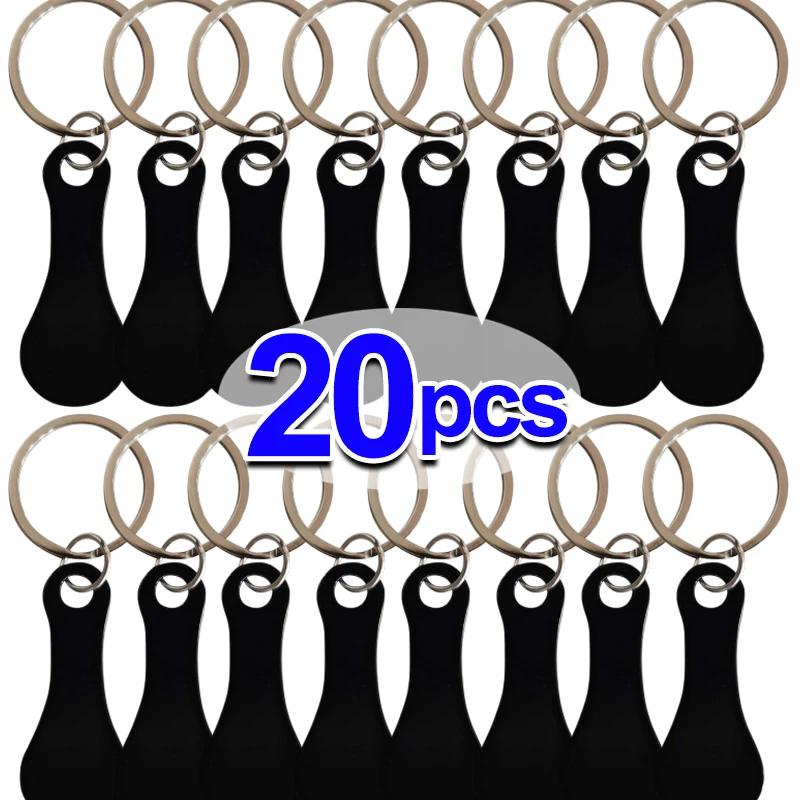 3/20pcs Metal Shopping Cart Tokens Trolley Token Key Ring Decorative Keychain Multipurpose Shopping Portable For Home Outdoor