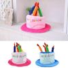Фотореквизит Торт Свеча Шляпа Украшения для волос Головные уборы на день рождения Торт на день рождения Шляпа Сувениры для вечеринок