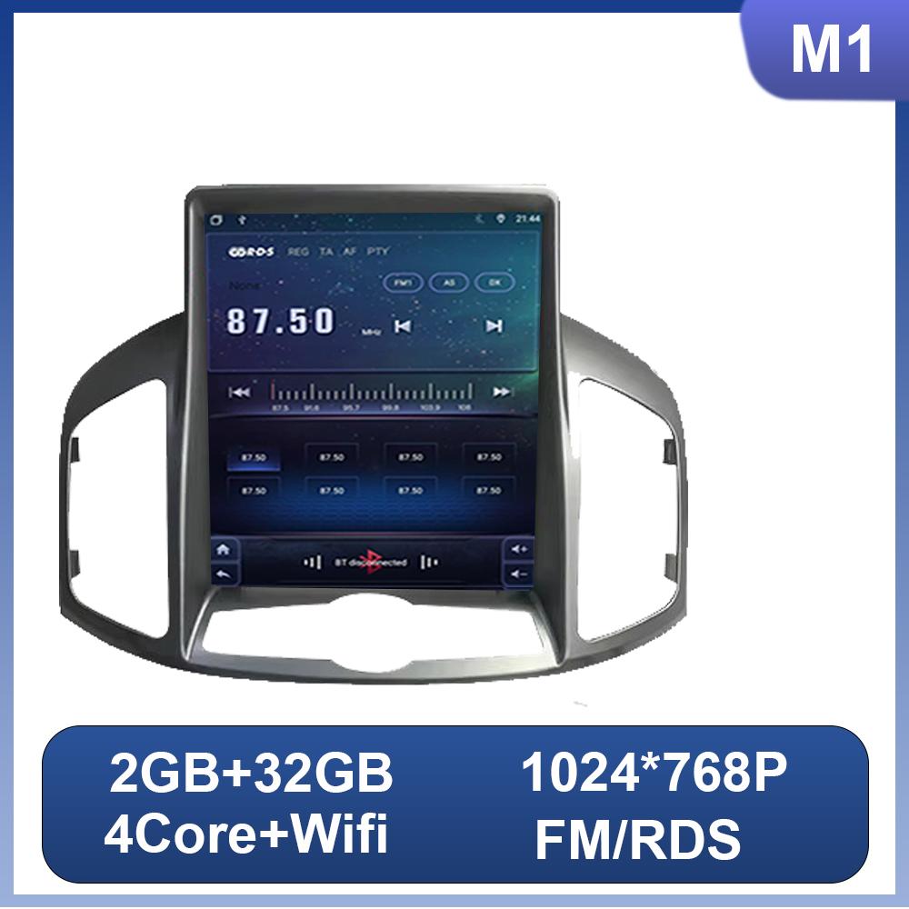 9,7-дюймовая автомобильная стереосистема Android 14 для Chevrolet Captiva 1 2011 - 2016 для Tesla Style Wireless Carplay DSP 4G Wifi GPS-навигация