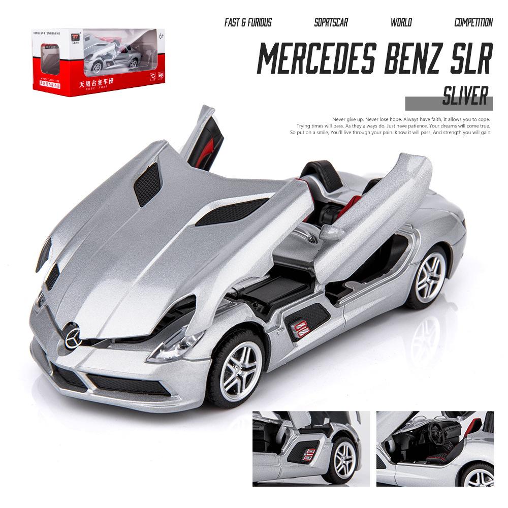 1/32 Benz SLR Roadster сплав спортивная модель автомобиля литая металлическая игрушечная машина модель автомобиля имитация звука свет коллекция детские подарки