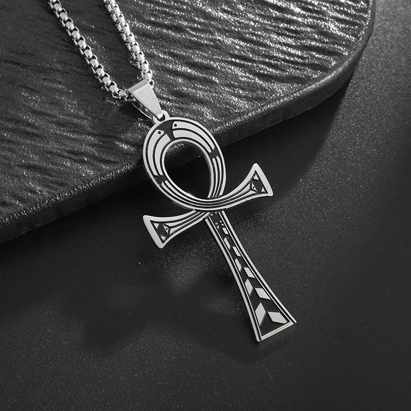 Амулет Талисман Крест Анх Ретро Винтаж Ожерелье Подвеска Мужчины Женщины Египет Египетский Ключ Жизни Религиозные Украшения Подарок Хип-Хоп Рок Гот Готика