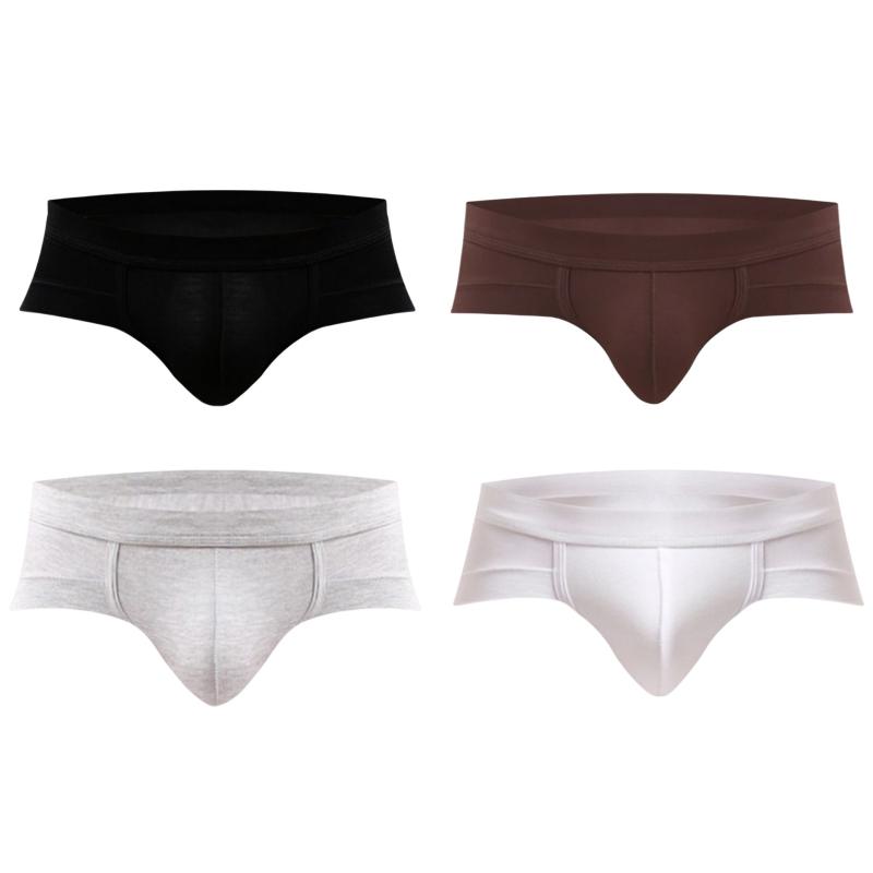 4 шт., мужские модальные трусы с низкой посадкой, мягкие дышащие U-выпуклые трусы-боксеры с 3D изгибом, 360 градусов, шорты для мальчиков, нижнее белье