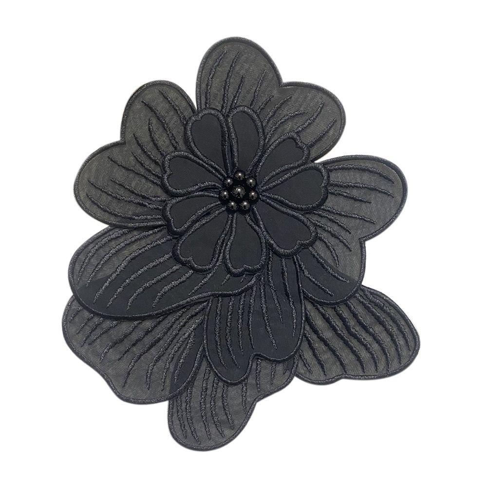 Аксессуары для одежды Нашивки с жемчужными цветами, вышитые цветочные нашивки Нашивки с вышивкой