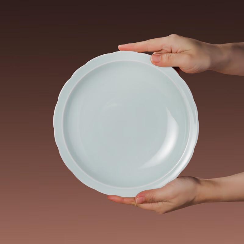 Керамическая обеденная тарелка Jingdezhen 'Теневой синий'