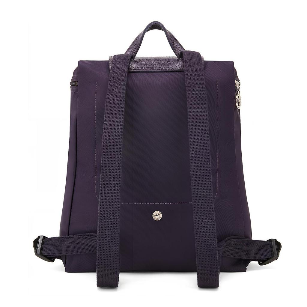 Longchamp Le Pliage Green Logo Snap Zipper Adjustable Shoulder Strap Recycled Polyamide Canvas Backpack Women backpack Purple 1699919645