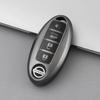 Премиальный чехол для ключа с 3/4 кнопками для Nissan Sylphy, Tiida, Qashqai, X-Trail, Kicks - Титаново-серый