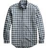 Polo Ss24 Green Checkered Pony Logo Embroidered Long Sleeve Shirt Men Shirts Navy-Blue 710758901-005