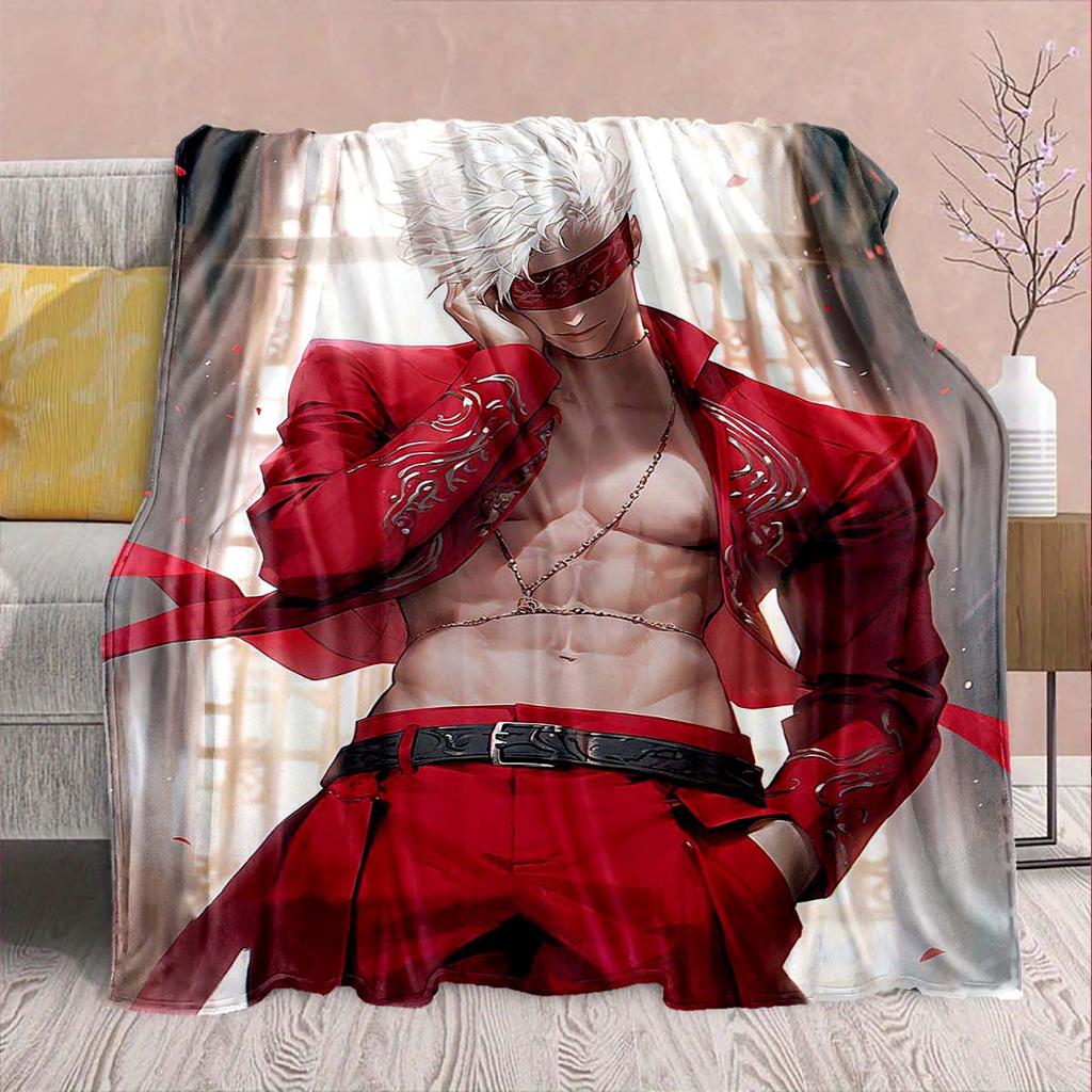 Jujutsu Kaisen Flannel Couch Blanket Soft Warm Throw Lightweight Plush Sofa Bed Decor -QJY