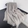 High-end Korean Polka Dot Printed Cotton and Linen Scarf In Winter Versatile Long Scarf Shawl