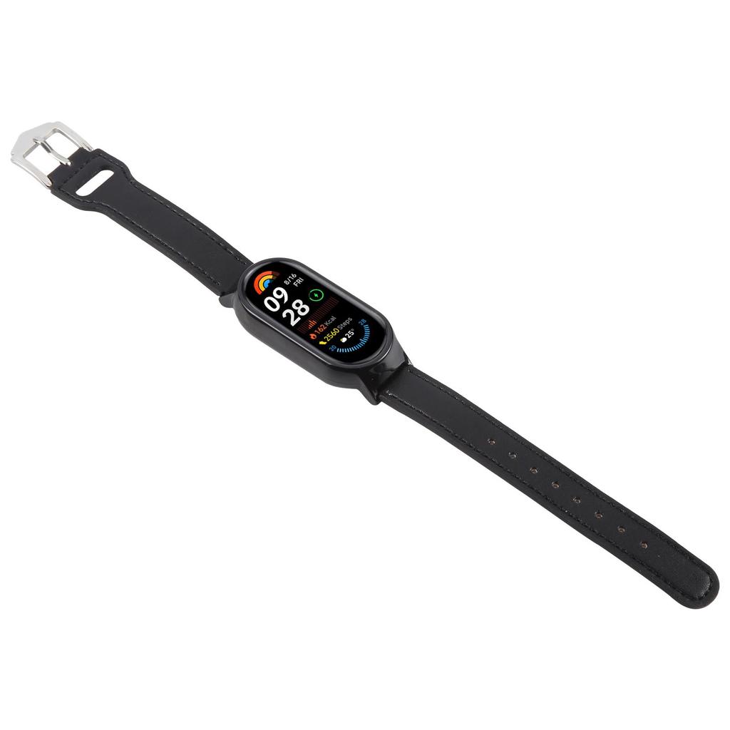 Для Xiaomi Smart Band 8 Чехол для часов из ПК со встроенным ремешком из ультраволокнистой кожи с функцией быстрого снятия