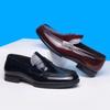 High-end Leather Shoes Men's Lazy Spring Breathable Business Casual Shoes Soft-soled Versatile Doudou Shoes
