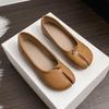 Spring and Autumn Women's Mirror Split-toed Pig's Trotters, Flat-soled Single Shoes with Shallow Mouth and Skirt