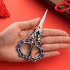 Vintage Carved Flower Scissors Heavy Duty Stainless Steel Sharp Blade Multipurpose Tailor Scissors DIY Embroidery Arts Crafts Crochet Yarn Scissors